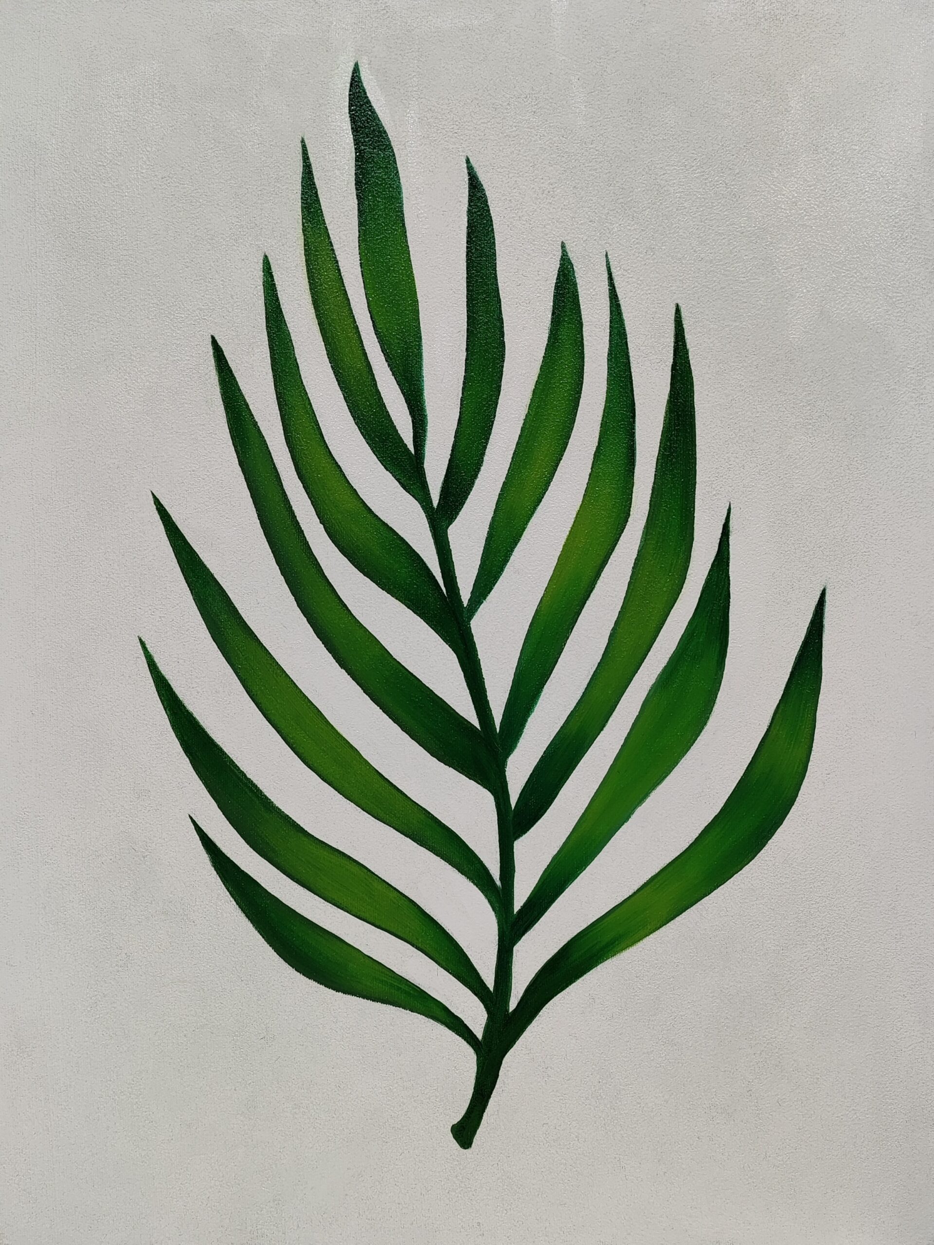 leaf oil painting